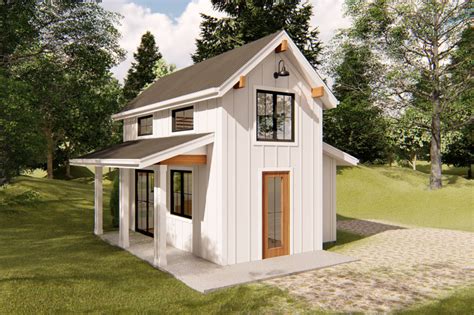 Plan 62571DJ: Teeny Tiny House Plan with Bedroom Loft | Tiny house ...