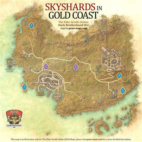 Gold Coast Skyshards Location Map The Elder Scrolls Online (ESO)