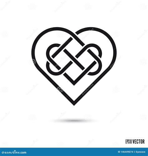 Celtic love knot stock vector. Illustration of icon - 146449074