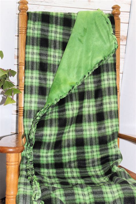 Green Black Plaid Blanket Plaid Throw Tartan Blanket Cozy | Etsy