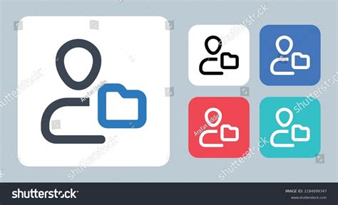 User Folder Icon Vector Illustration User Stock Vector (Royalty Free ...