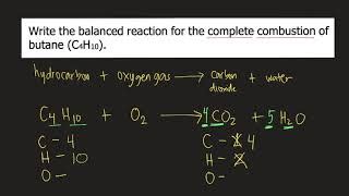 Complete Combustion of Butane (C4H10) Balanced Equation | Doovi