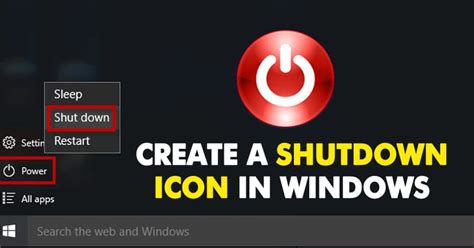 How To Create a Shutdown Icon on Windows 10 PC