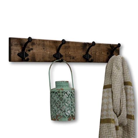 Rustic Wall Mounted Coat Rack | Wall mounted coat rack, Rustic walls ...