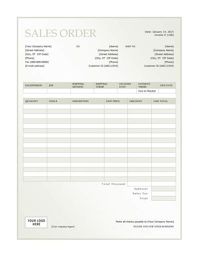 Sales Order Template: Free Download, Edit, Fill, Create and Print