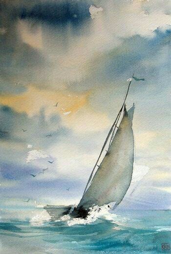 Sailboat Painting Watercolor at PaintingValley.com | Explore collection of Sailboat Painting ...