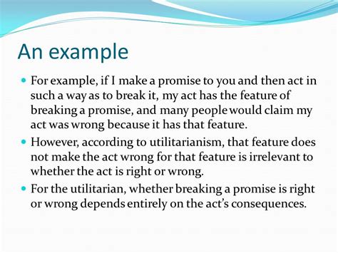 Example of utilitarianism ethics