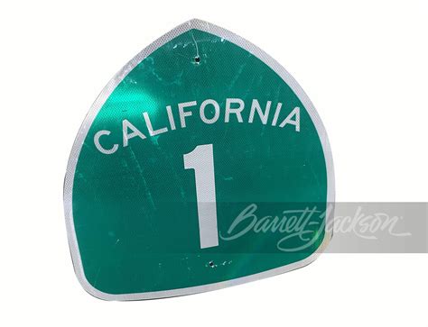 VINTAGE CALIFORNIA HIGHWAY #1 METAL ROAD SIGN