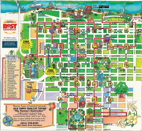 Tourist Map Savannah Ga