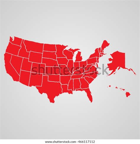 Modern Map Usa Stock Vector (Royalty Free) 466117112