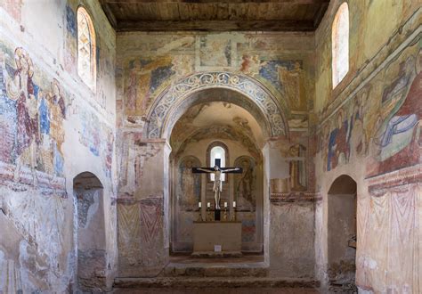 Romanesque Chapel of St. John in Pürgg Styria Austria. The frescos date ...