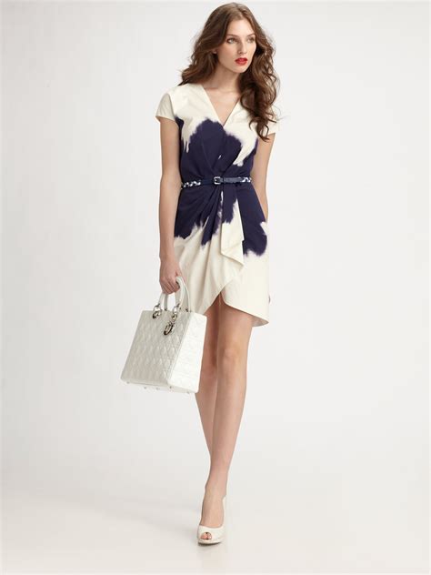 Dior Cotton Poplin Mini Dress in White | Lyst