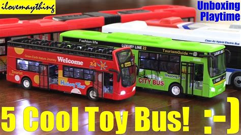 YIJIAOYUN London Bus Toy, Double Decker Bus Toy, Sightseeing Tour Red ...