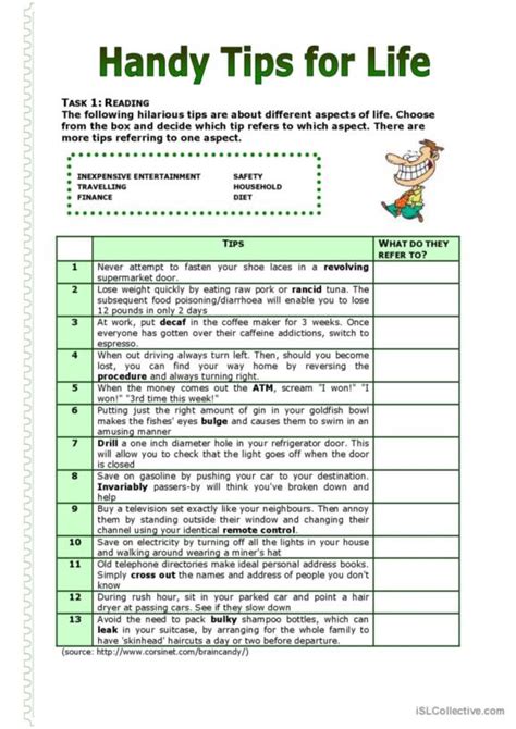 4 Handys English ESL worksheets pdf & doc