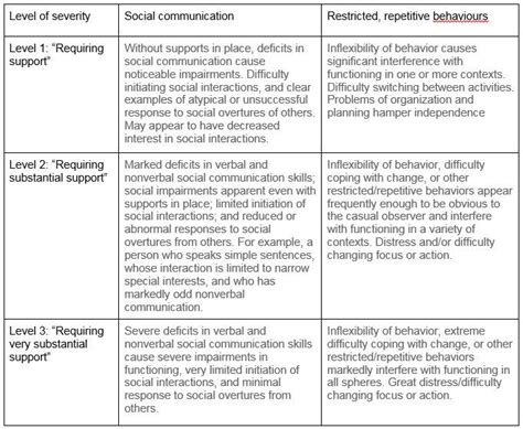 The Diagnostic Criteria and The 3 Levels of Autism