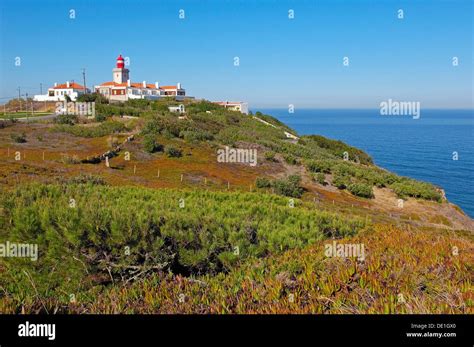 Cabo da Roca Lighthouse at Cape da Roca Lisbon district Sintra coast ...