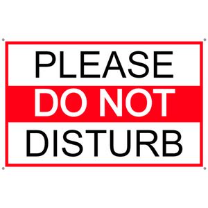 Please Do Not Disturb White and Red Sign transparent PNG - StickPNG