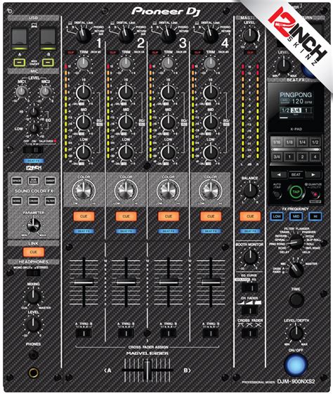 Pioneer DJM-900NXS2 Skinz - Carbon Fiber - 12inchSkinz