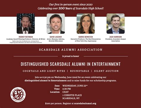 Distinguished Scarsdale Alumni - Scarsdale Alumni Association