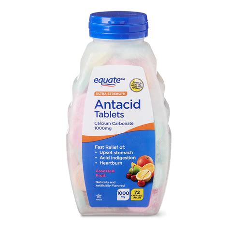 Equate Ultra Strength Antacid Chewable Fruit Tablets, over the Counter ...