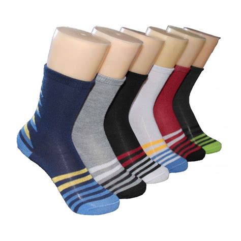 480 Bulk Boys Striped Crew Socks - at - bluestarempire.com