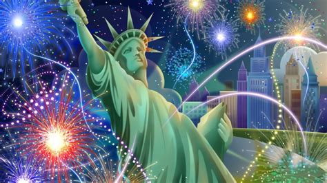 Statue Of Liberty Fireworks - 1920x1080 - Download HD Wallpaper - WallpaperTip