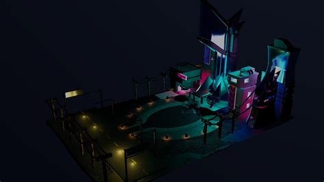 ArtStation - Cyberpunk Skyscraper 3D Project