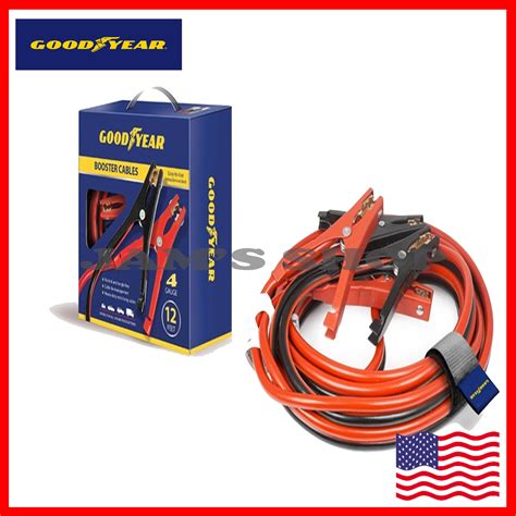 Goodyear™ Heavy Duty Jump Start Cable Red/black Booster Cables 4 Gauge ...