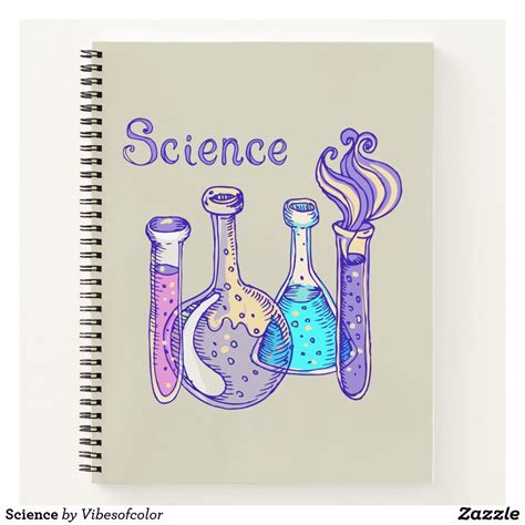 Science Notebook | Zazzle.com | Bullet journal cover ideas, Science drawing, Notebook cover design