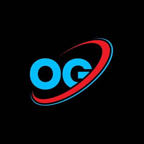 OG logo. OG design. Blue and red OG letter. OG letter logo design ...