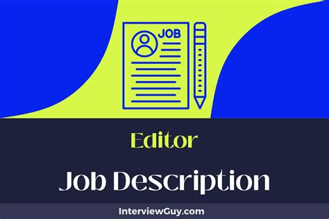 Editor Job Description [Updated for 2024]