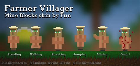 Mine Blocks - "Farmer Villager" skin by Pun