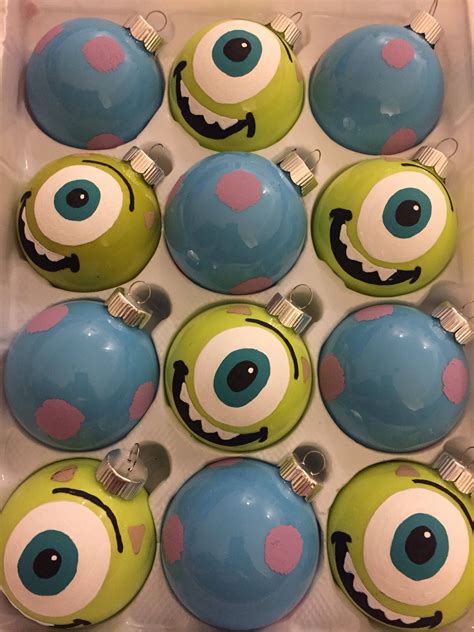 Set of 12 Monsters Inc. Inspired Holiday Ornaments | Etsy in 2021 | Disney christmas tree theme ...