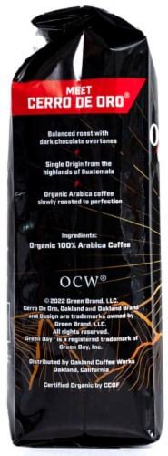 Oakland Coffee Cerro De Oro Organic Whole Bean Single-Origin - 12oz Bag, 12 oz - Kroger