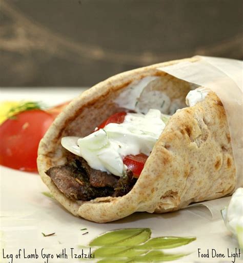 Leg of Lamb Gyro with Tzatziki Sauce www.fooddonelight.com | Lamb gyro, Lamb gyros, Lamb leg recipes