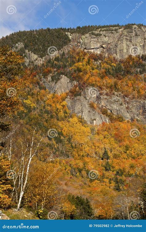 Fall Foliage in Crawford Notch, New Hampshire. Stock Photo - Image of ...