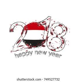 2023 Year Grunge Style Flag Yemen Stock Vector (Royalty Free ...