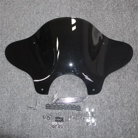 Motorcycle Cruiser Windshield Windscreen with Mounting For Cruiser Kawasaki VULCAN 900 Classic ...