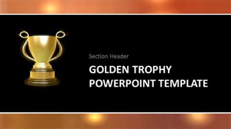 Golden Trophy - A PowerPoint Template from PresenterMedia.com