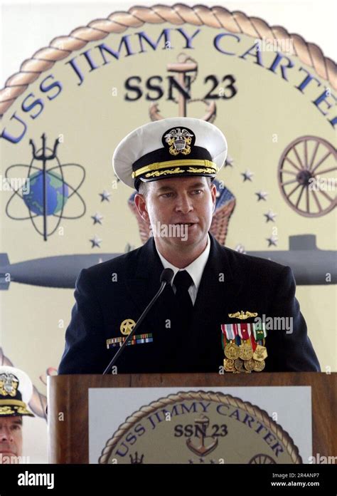 US Navy Commanding Officer of the nuclear-powered attack submarine USS Jimmy Carter (SSN 23 ...