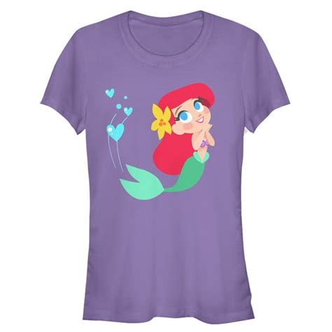 The Little Mermaid - Junior's The Little Mermaid Ariel Love T-Shirt - Walmart.com - Walmart.com