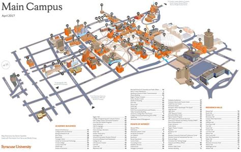 Syracuse main campus map | Campus map, Campus, Syracuse