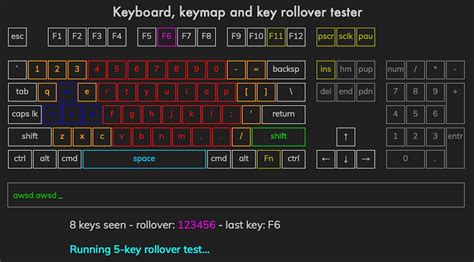 Keyboard tester web page | Drop