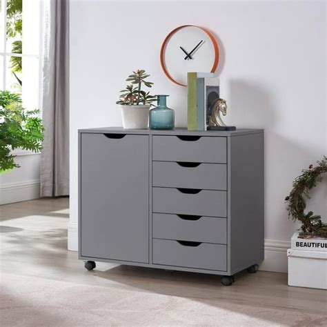 Amy 5-Drawer Office Storage Cabinet with Shelves by Naomi Home-Color ...