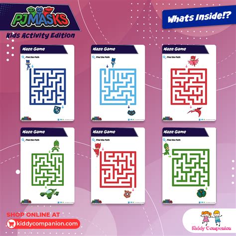 PJ Masks Maze Game Edition - Digital Printable - Kiddy Companion