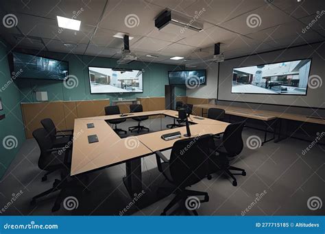 Virtual Conference Room, with Screens and Projection Tools, To Showcase ...