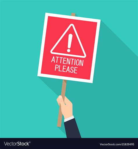 Alert signs attention please Royalty Free Vector Image