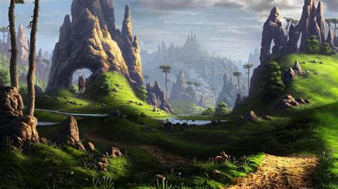 🔥 Download Fantasy Landscape Wallpaper Best HD Desktop Widescreen by ...