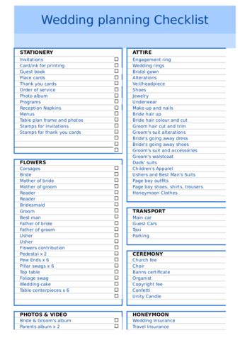 2023 Wedding Checklist Template - Fillable, Printable PDF & Forms | Handypdf
