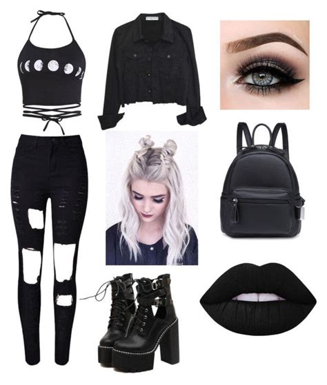 "Untitled #10" by angelahill-31 on Polyvore featuring WithChic, ASAP and Lime Crime Cute Emo ...